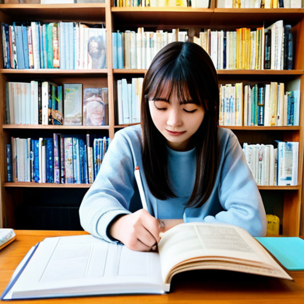 JLPT Study Session**

"A bright and inviting Parisian apartment, featuring a young woman studying for the JLPT N2 exam. She's surrounded by textbooks, kanji flashcards, and a steaming cup of café au lait. Bookshelves are filled with manga and Japanese novels. The scene captures a blend of focused study and a passion for Japanese culture. Safe for work, appropriate content, fully clothed, professional, modest, family-friendly, perfect anatomy, correct proportions, natural pose, well-formed hands, proper finger count, natural body proportions, high quality, professional photography."

**