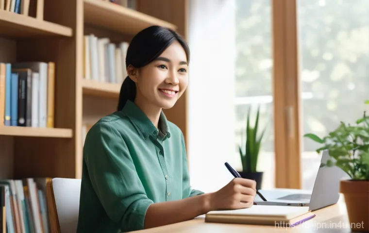 JLPT 학습에 효과적인 온라인 강의 플랫폼 - **Prompt 1: Flexible Online Learning with a Native Teacher**
"A diverse young adult, perhaps in ...