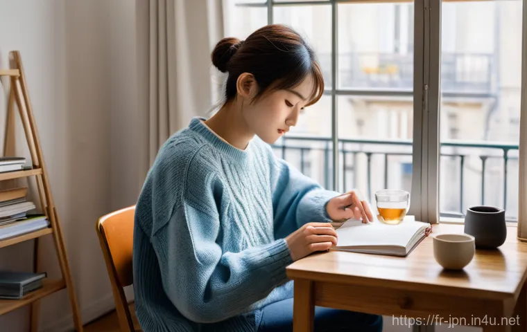 JLPT 시험의 주요 변화와 대비책 - **Prompt:** A young adult, male or female, is deeply focused on studying for the Japanese Language P...