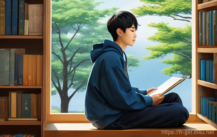 JLPT와 관련된 논문 주제 아이디어 - **Kanji Discovery through Stories: "Rest" (休)**
A vibrant and imaginative illustration of a youn...