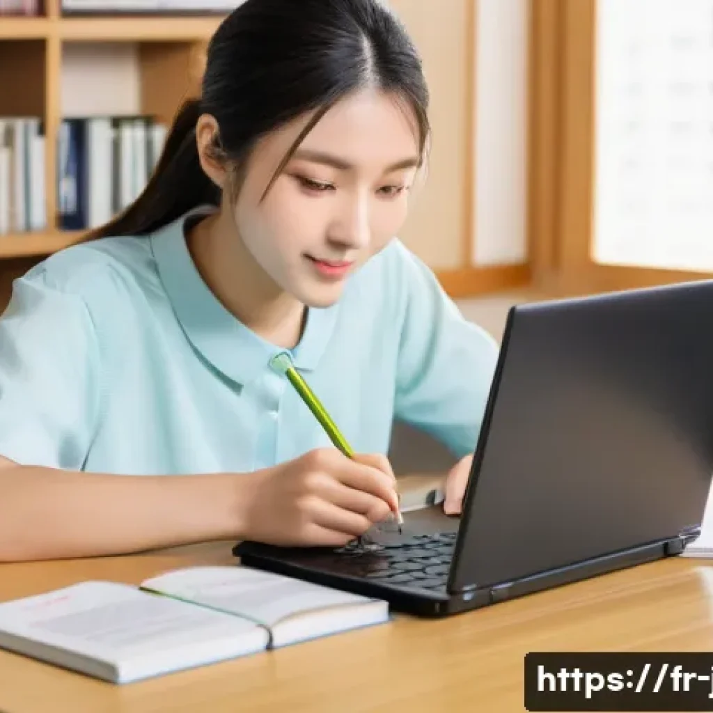 JLPT와 일본어 시험 성공 사례 공유 - **Prompt: Focused JLPT Study Session**
    A young adult, appearing to be in their late teens or ear...